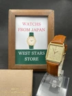 [Near Mint] Vintage SEIKO DOLCE 7731-5230 Gold Rectangle Quartz Men's Box JAPAN