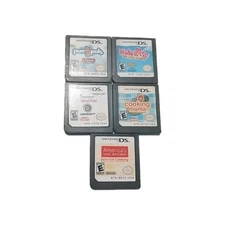 Lot of 5 Mixed Games:HELLO KITTY, Cooking Mama, Purrpals... For NINTENDO DS LITE