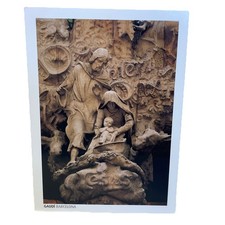 Postcard Sagrada Familia Nativity Facade Holy Gaudi Barcelona Triangle Postals