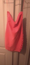 Cute Sexy Club Mini Strapless Bodycon Dress Bright Neon Orange.   Size XL