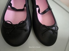 Girls Size 2 Slip On Ballet Flats Bow