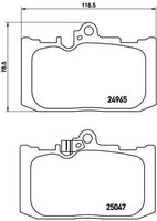 Brembo Bremsbelagsatz, Scheibenbremse P 83 131 FüR Lexus