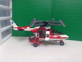 LEGO City 7903 Rescue Helicopter w/Instruction & Minifigures ~missing hook~