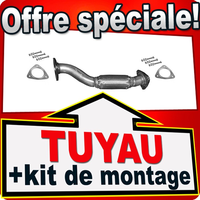 Tuyau d'échappement pour Fiat Ducato 2.3 JTD acier renforcé usinage de haute précision