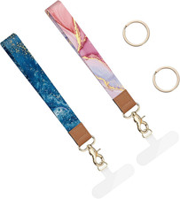2 Pack Phone Wrist Strap Keychain  Cell Phone Lanyard  For Key Chains Car Keys ID