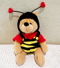 Vintage Disney Winnie the Pooh Honey Bee Valentine Plush Bean Bag 8" Doll Toy