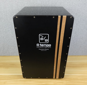 A Tempo Percussion Cajon Flamenco Noche Black Made in Peru