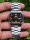 RARE Seiko 5 Black Dial TV Screen Case Automatic Vintage Watch 6309-522A Japan