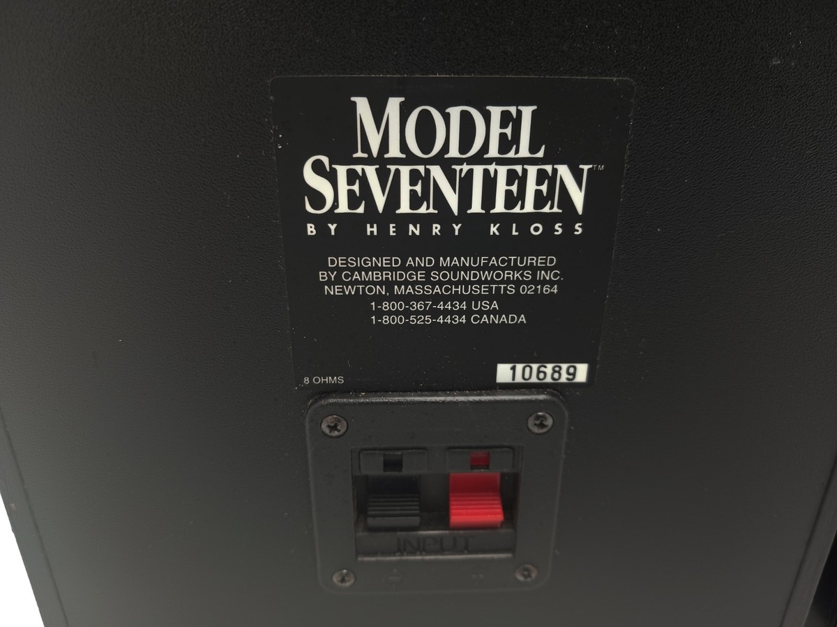 Cambridge SoundWorks Model Seventeen Bookshelf Speakers Henry