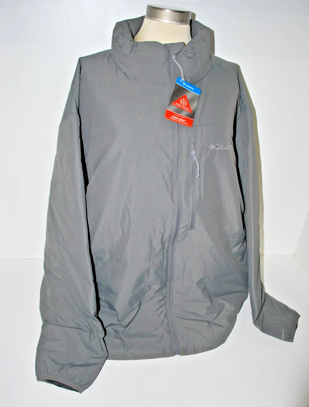 Columbia Grand Wall Jacket, Color Grey, Size Men's 5X, Omni-Heat