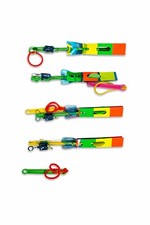 LED Flying Helicopter Toy Sling Shot Light Up Kids Outdoor Pack of 5 pcs