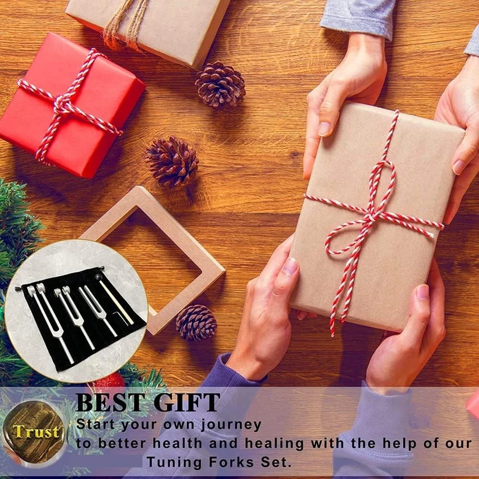 Tuning Fork Set 128Hz 256Hz 512Hz for Healing, Chakra & Sound Therapy - Harmony - image 4 of 4