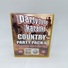 Party Tyme Karaoke Country Party Pack 6 - 64 Songs - 4 CD Discs - Open package