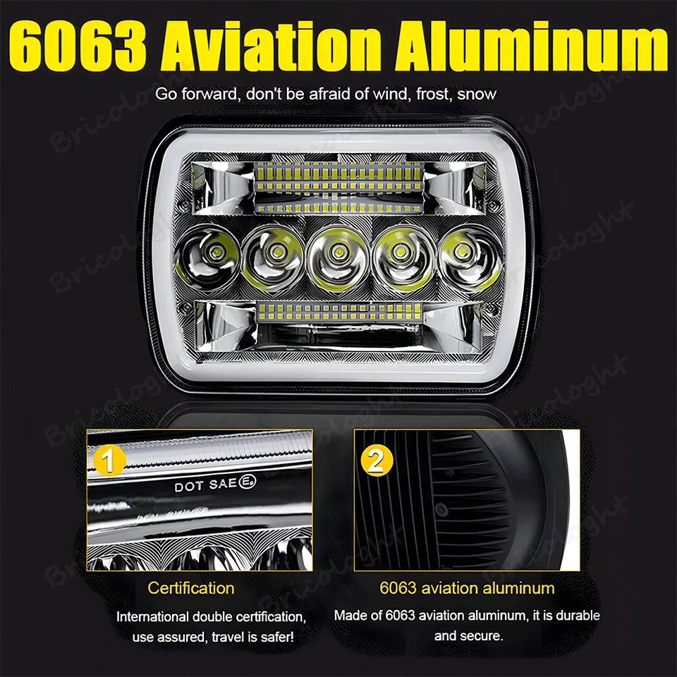 LED Headlights For International Harvester 5600i 9400i 9900I 4700 4800 7300 8200 - Image 3 of 4