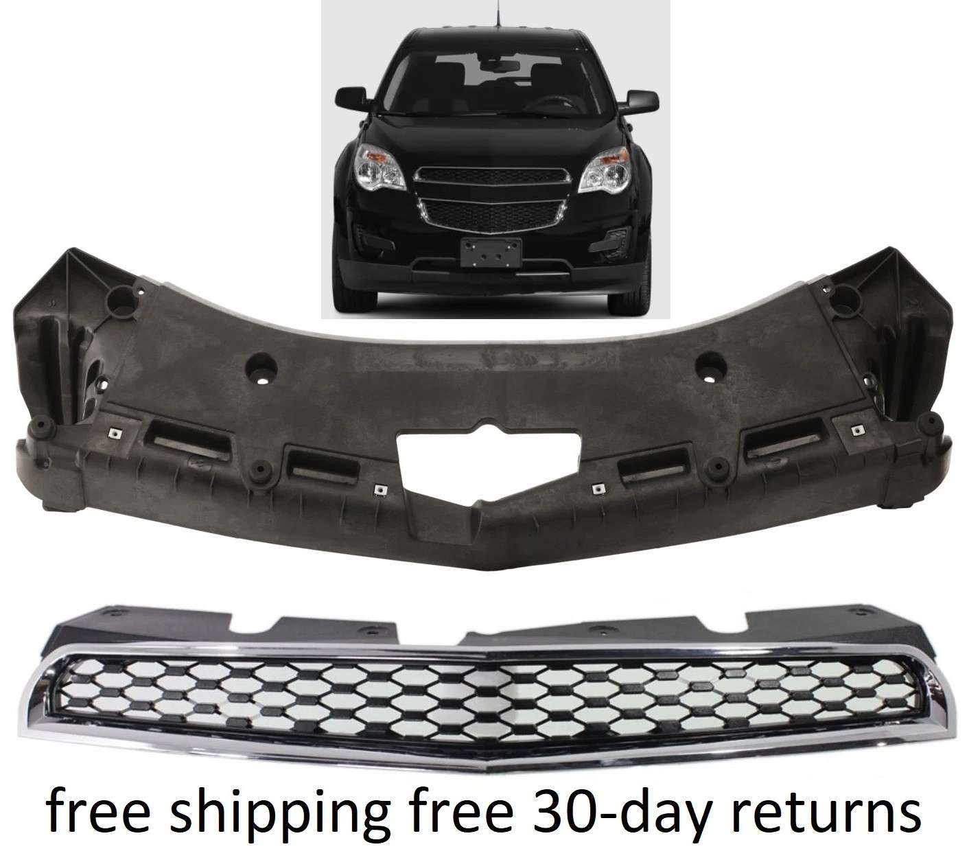 Upper Grille Bumper Retainer For 10-17 Chevrolet Equinox Radiator Support Cover