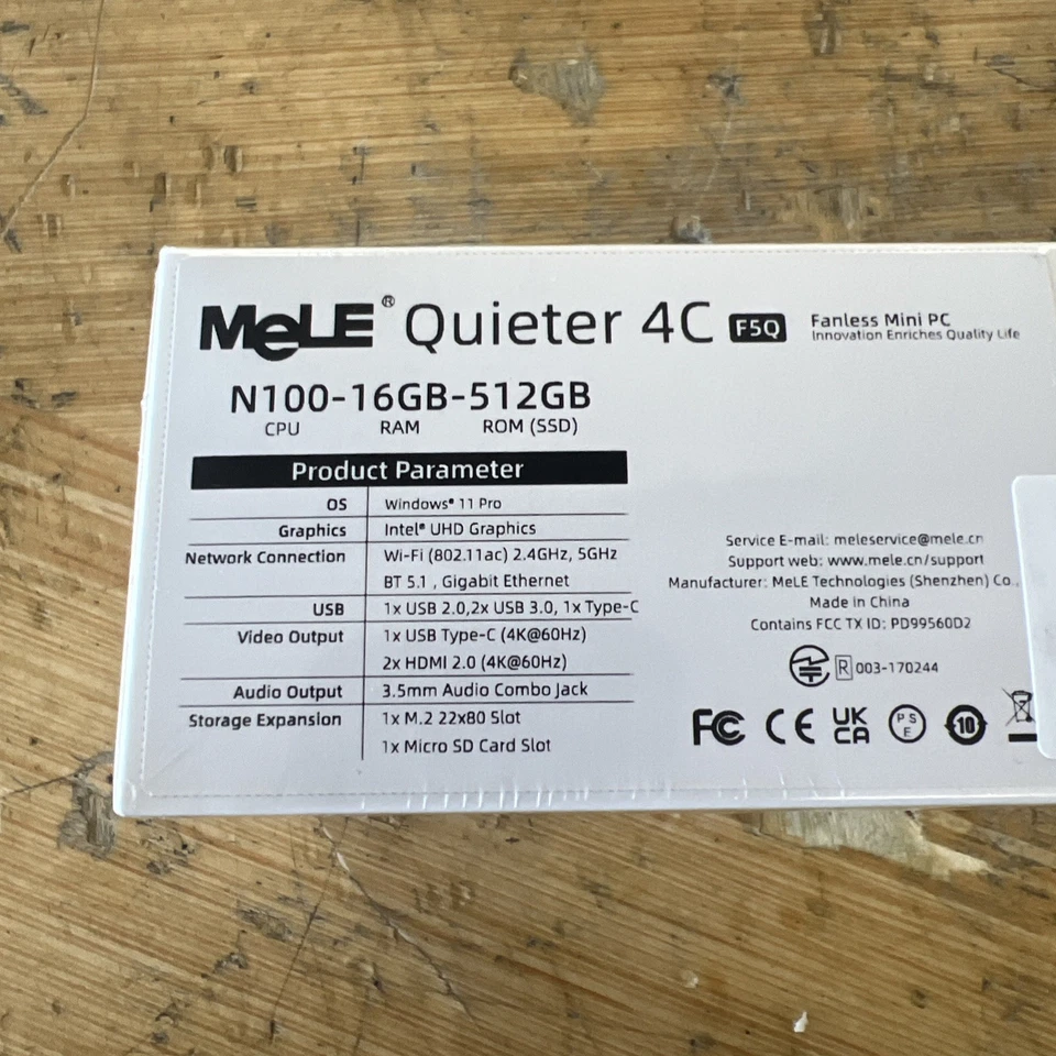 MeLE Quieter4C Fanless Mini PC Windows 11 Pro 16GB DDR4 512GB - Image 2 of 2