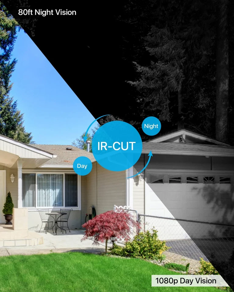 4PK 1920TVL 1080P Security Camera 3.6mm Lens 2MP CCTV Camera Home Security Da... - Image 2 of 4