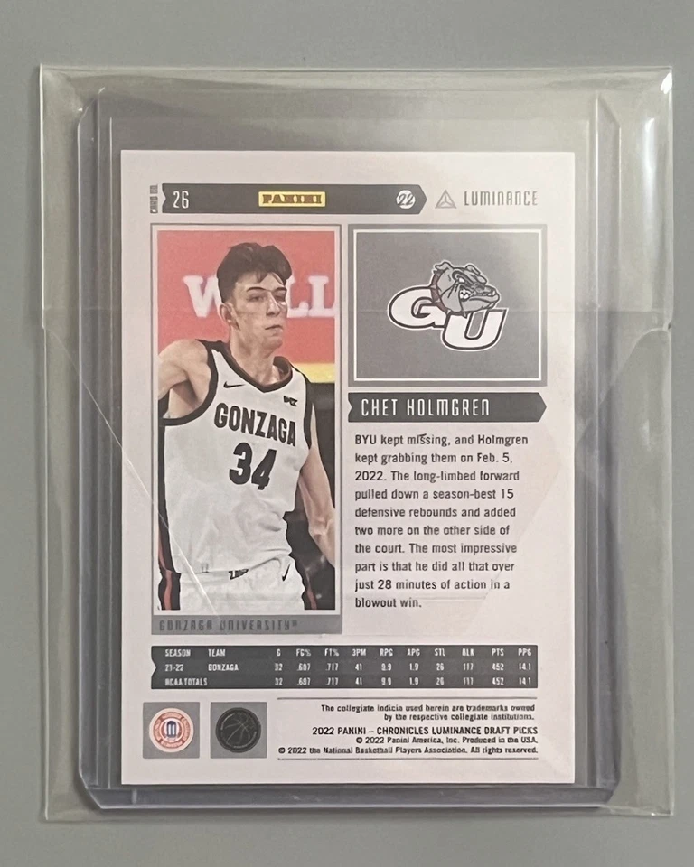 CHET HOLMGREN 🏆 FUTURE NBA HOF/GOAT ✨ROOKIE✨ ¡¡TARJETA!!! Foto 2 de 2