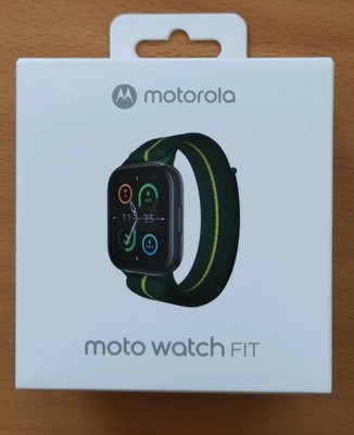 Motorola moto watch fit Smartwatch 44 mm, Android, Textil-Armband Grün, neu,ovp