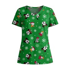 Mickey Mouse Women's Scrub Top, Sizes S-M-3XL