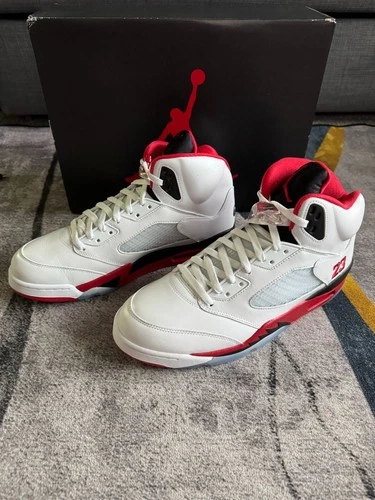 Size 14 Nike Air Jordan 5 Retro Fire Red Black Tongue 2025 Size 14 HQ7978-101