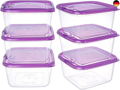 EASYLOCK Stapelbare Frischhaltedosen Mit Deckel, 1.2L*6, Meal Prep Boxen,