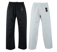 Kids/Adult Karate Trousers Gi Pants White Black Aikido Martial Arts Kungfu pants