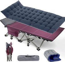 Folding Camping Cot Portable Outdoor Sleeping Bed Cots with Pillow and Carry Bag