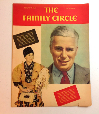 The Family Circle Magazine Feb 7 1941 Charlie Chaplin Neill James Cover