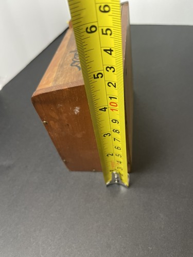 Caja de recetas de madera vintage primitiva colgante de pared o encimera rústica rural - Imagen 12 de 12