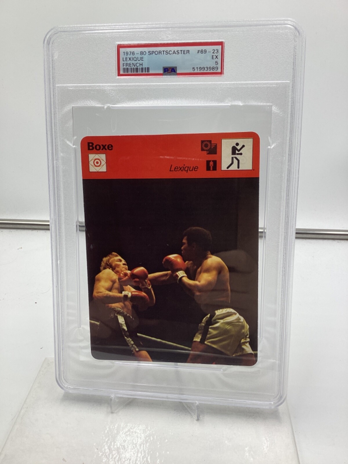 1976-80 Sportcaster French #69-23 Muhammad Ali PSA 5