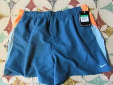 NWT NIKE Teal Blue Orange MENS SWIM TRUNKS Size LARGE MSRP 54 plus tax