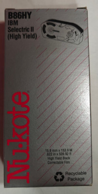 NuKote B86HY IBM Selectric II (High Yield) Black Correctable Film