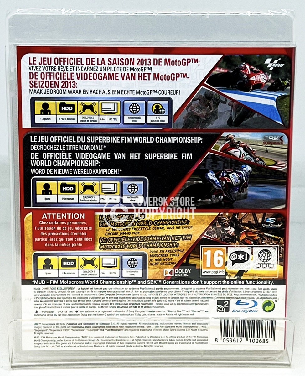 Motorbike Racing Pack MotoGP 13 + SBK + MUD - PS3 - Brand New