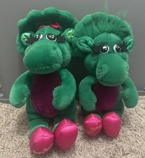 2 Dakin Baby Bop Plush Barney And Friends Toys 15 And 12 Lyons Group Two Dolls