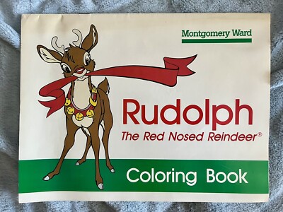 Montgomery Ward Rudolph The Red Nosed Reindeer Coloring Book 1990 ...