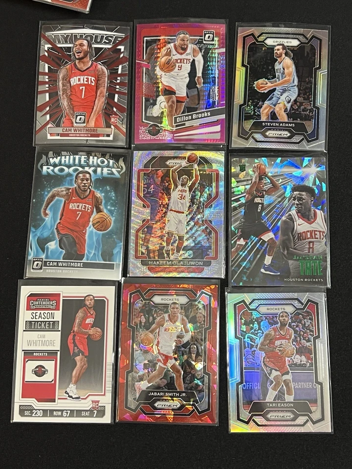 Houston Rockets Lot 88 Amen Thompson Jalen Green Sengun Silver Prizm RC Rookie - Image 4 of 4