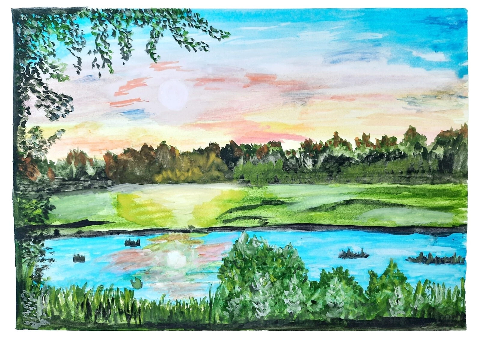 Paisaje arte contemporáneo Papel Arte Pinturas