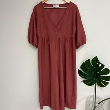 ASOS Womens mauve pink v neck dress size 6