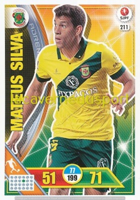 211 MATEUS SILVA FC PACOS FERREIRA CARD ADRENALYN LIGA NOS 2016-2017 PANINI