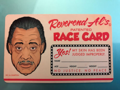 REV AL SHARPTON PATENTED RACE CARD MY SKIN - USE THIS RACE CARD TO WIN ARGUMENT - Picture 1 of 8
