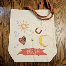 Swarovski What is Your Fortune Crystal Canvas Tote Bag 15"x14"