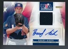 2013 Panini USA Baseball 18U National Autograph Jersey Brady Aiken 018/125