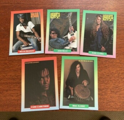 ROCKCARDS  BROCKUM 1991 MUSIC TRADING CARD LOT OF 5 KATMANDU, WARRIOR, DAN REED