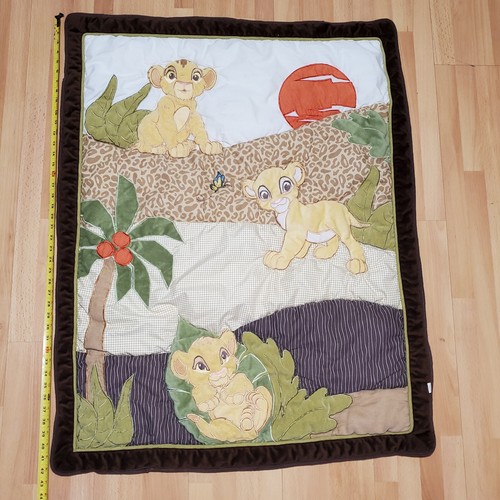 Disney Lion King Simba Nala Crib Comforter Blanket Tapestry Wall Hanger Nursery - Picture 7 of 10