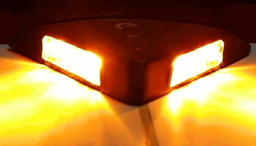 2x MelTruck Hebebühnen-Warnleuchte – Orange Blinkleuchte Für LKW, 12V/24V, Mit E-Zulassung