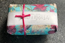 Addison & Gates - JASMINE & WATER LILY Lux Scented Bar Soap 8.64 oz  OVAL BAR