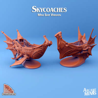 Skycoach Miniatures Airship | Skies of Sordane | Fantasy Miniature | Arcane Mini