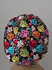 Bouffant Scrub Cap - Ladybugs/Flowers