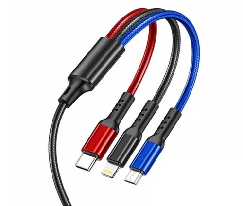 3 IN 1 Multi USB-C Fast Charger Cable Type-C Charging For iPhone Samsung Micro - 第 2/13 張圖片